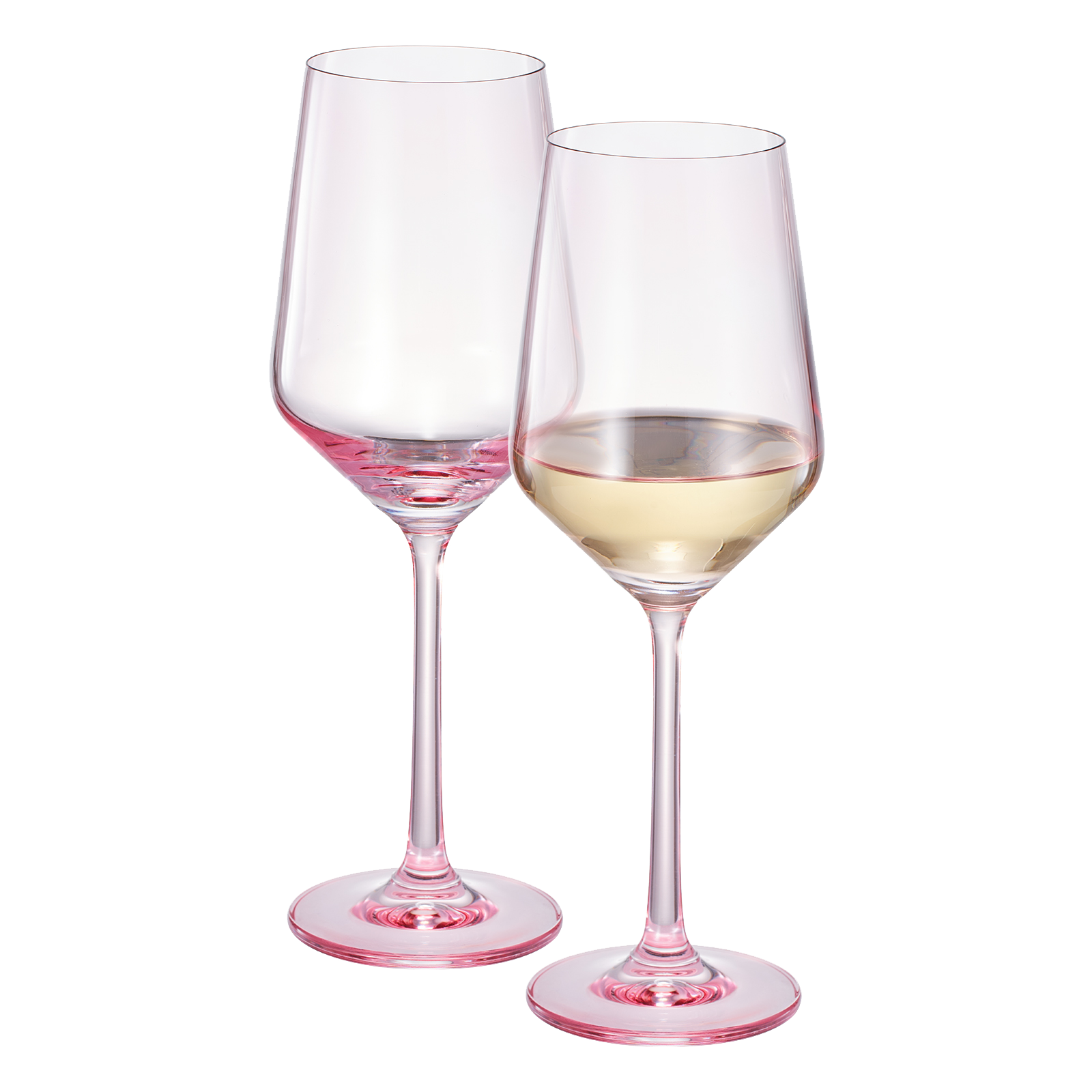 Monet Stemmed Wine Glassware, Magenta, Set of 2