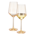 Monet Stemmed Wine Glassware, Yellow, Set of 2