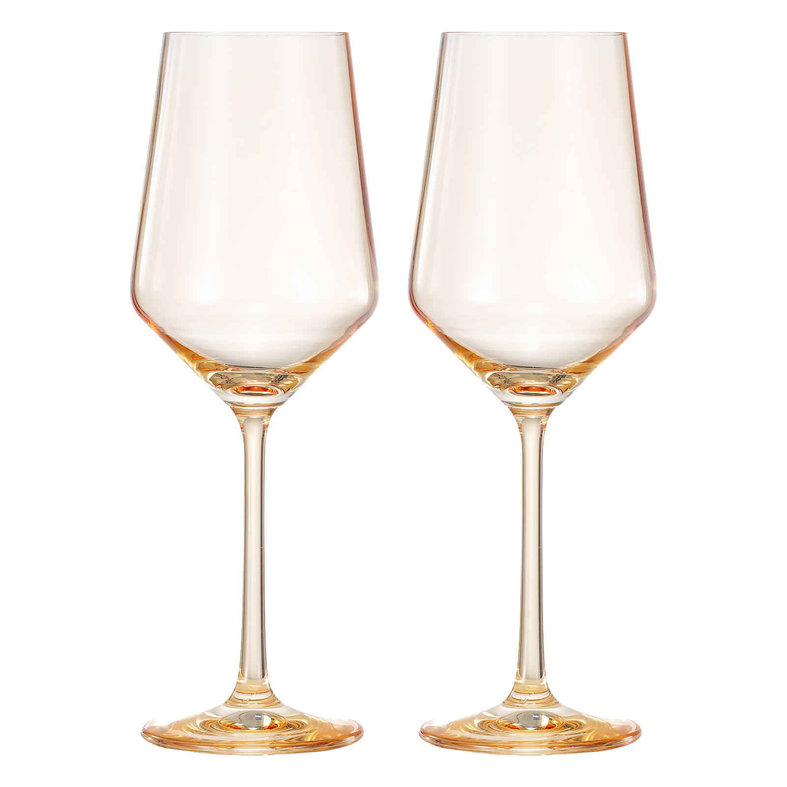 Monet Stemmed Wine Glassware, Yellow, Set of 2
