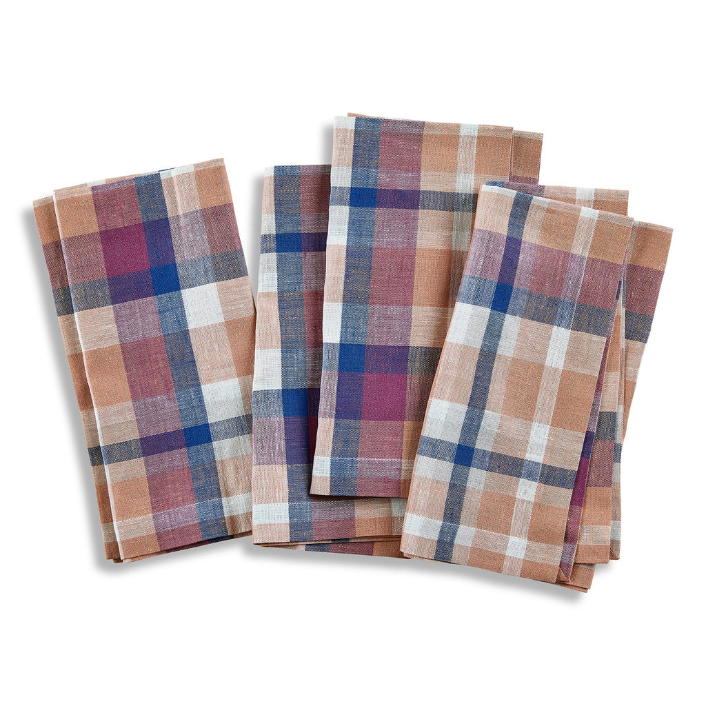 Fall Flavors Madras Napkins, Set of 4