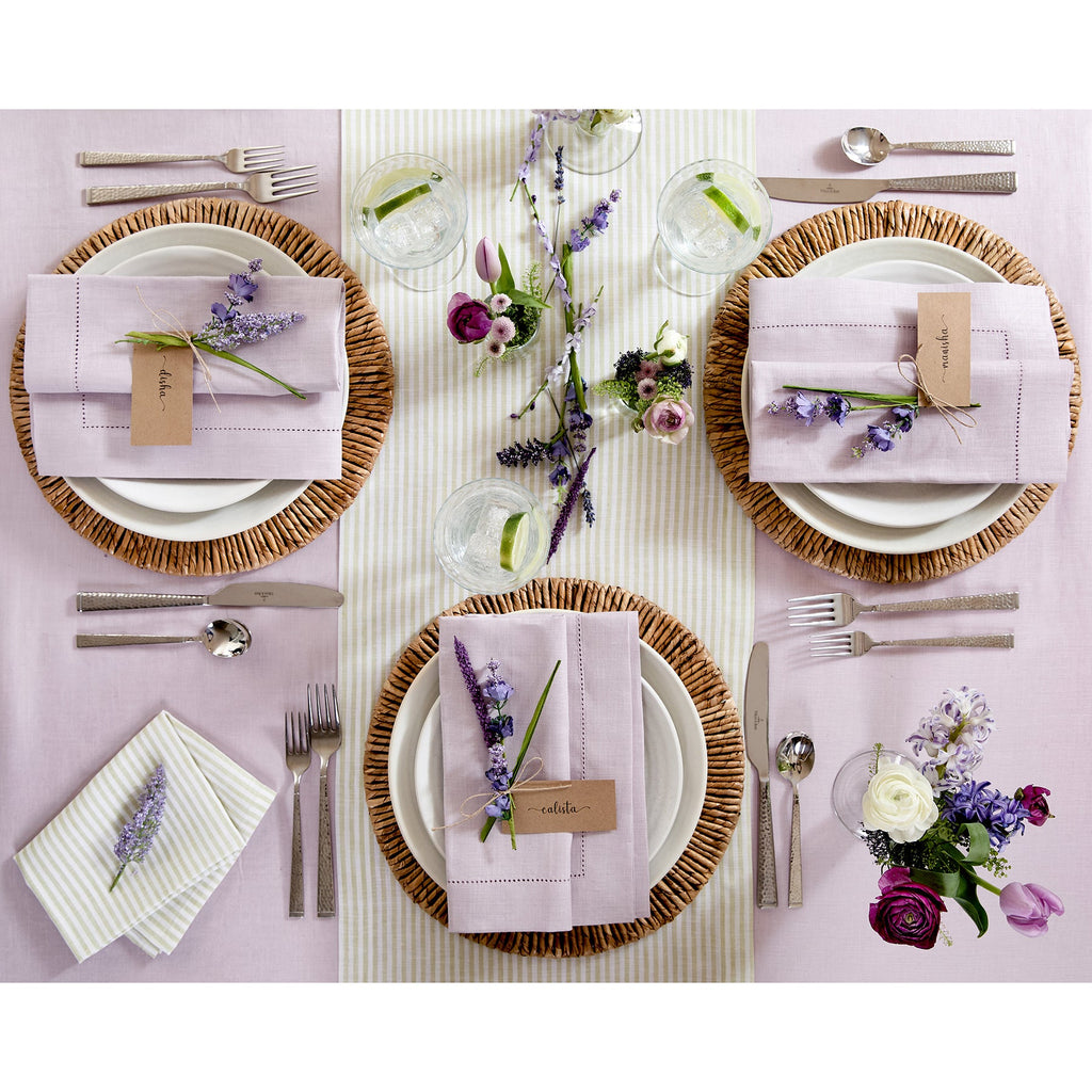 Classic Hemstitch Table Throw