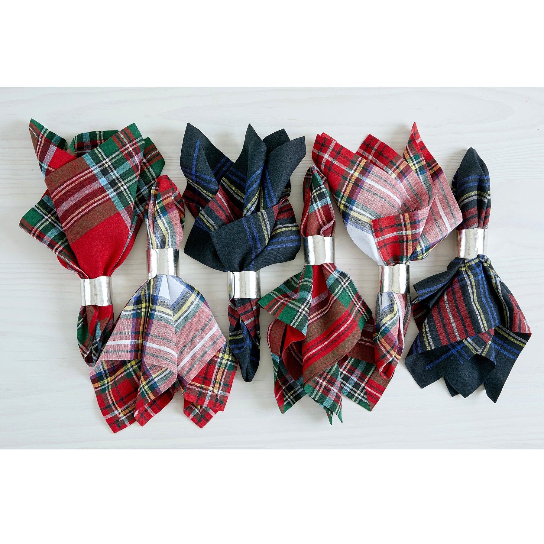 Madras Holiday Plaid Napkins, Set of 4