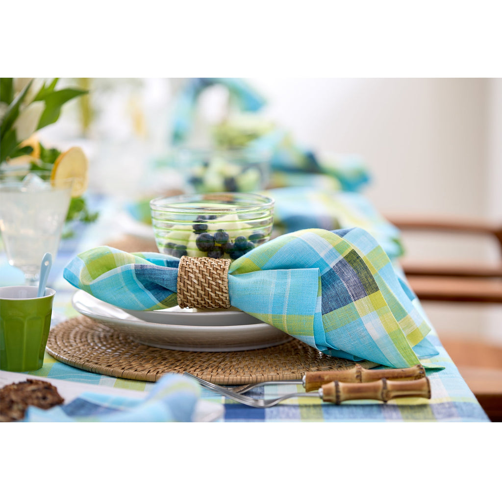 Summer Madras Plaid Napkins, Set of 4