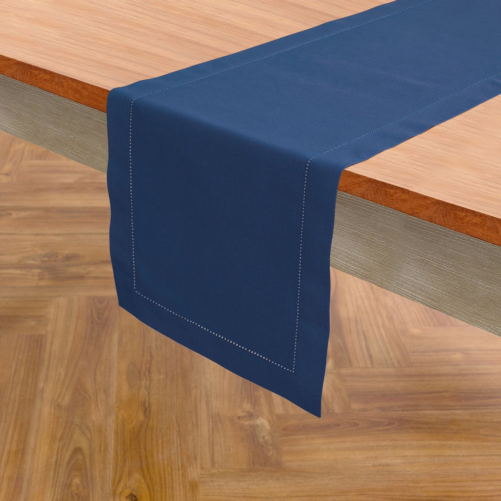 Cotton Linen Hemstitch Table Runner