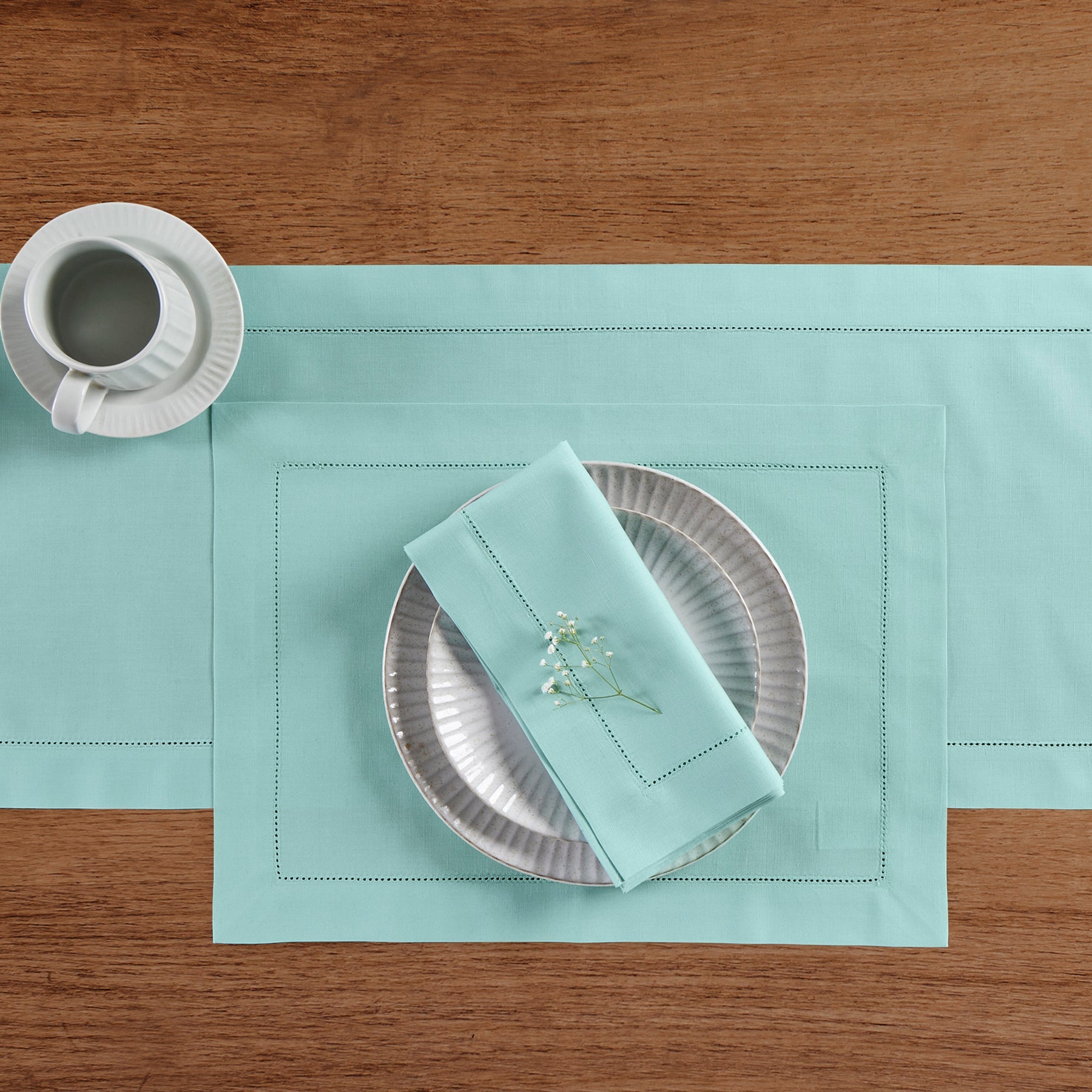 Cotton Linen Hemstitch Placemats