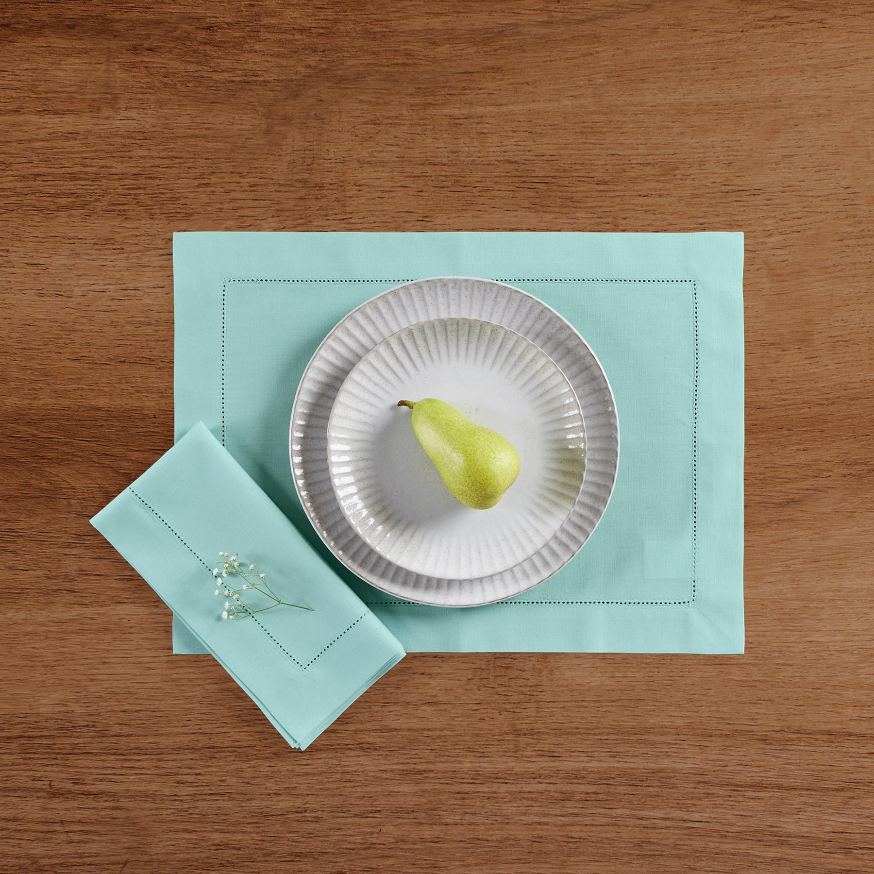 Cotton Linen Hemstitch Placemats