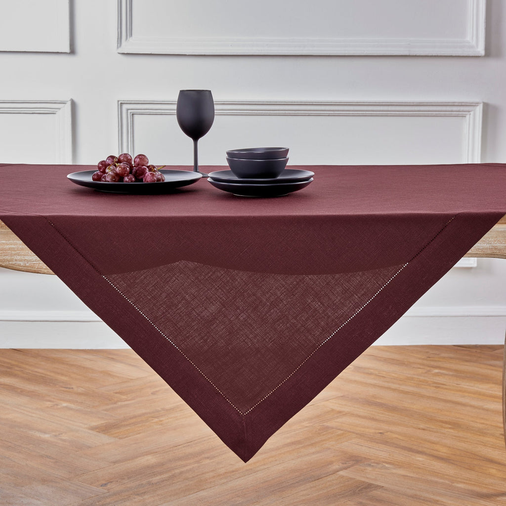 Classic Hemstitch Table Throw