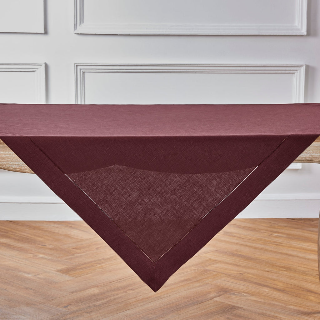 Classic Hemstitch Table Throw