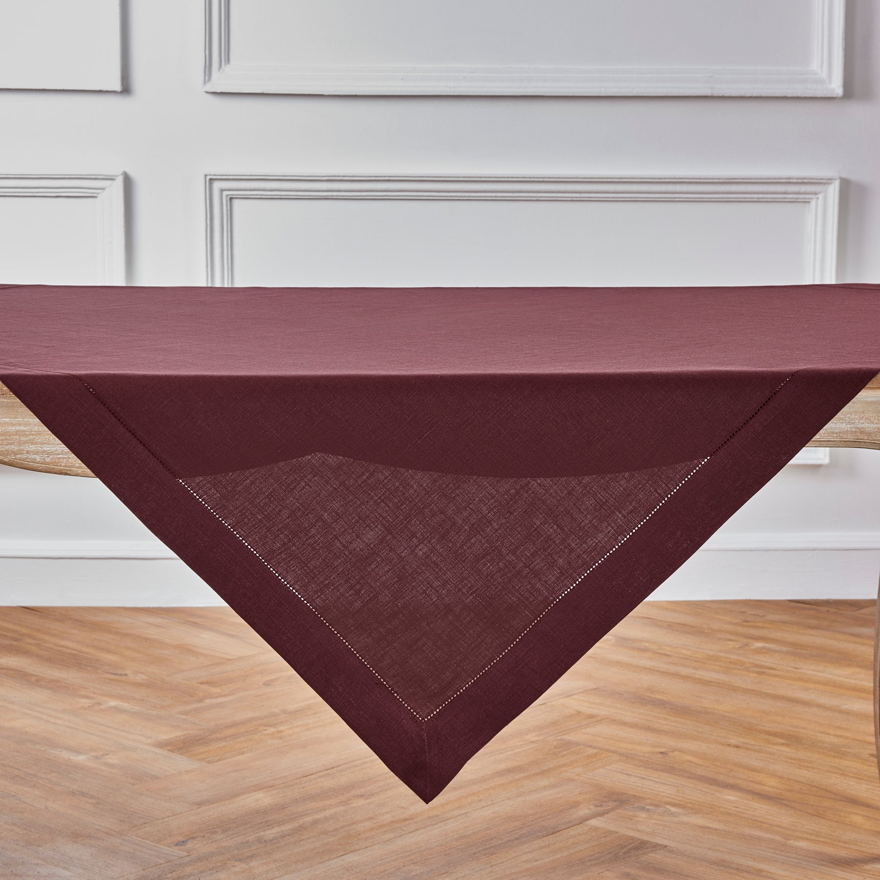 Classic Hemstitch Table Throw