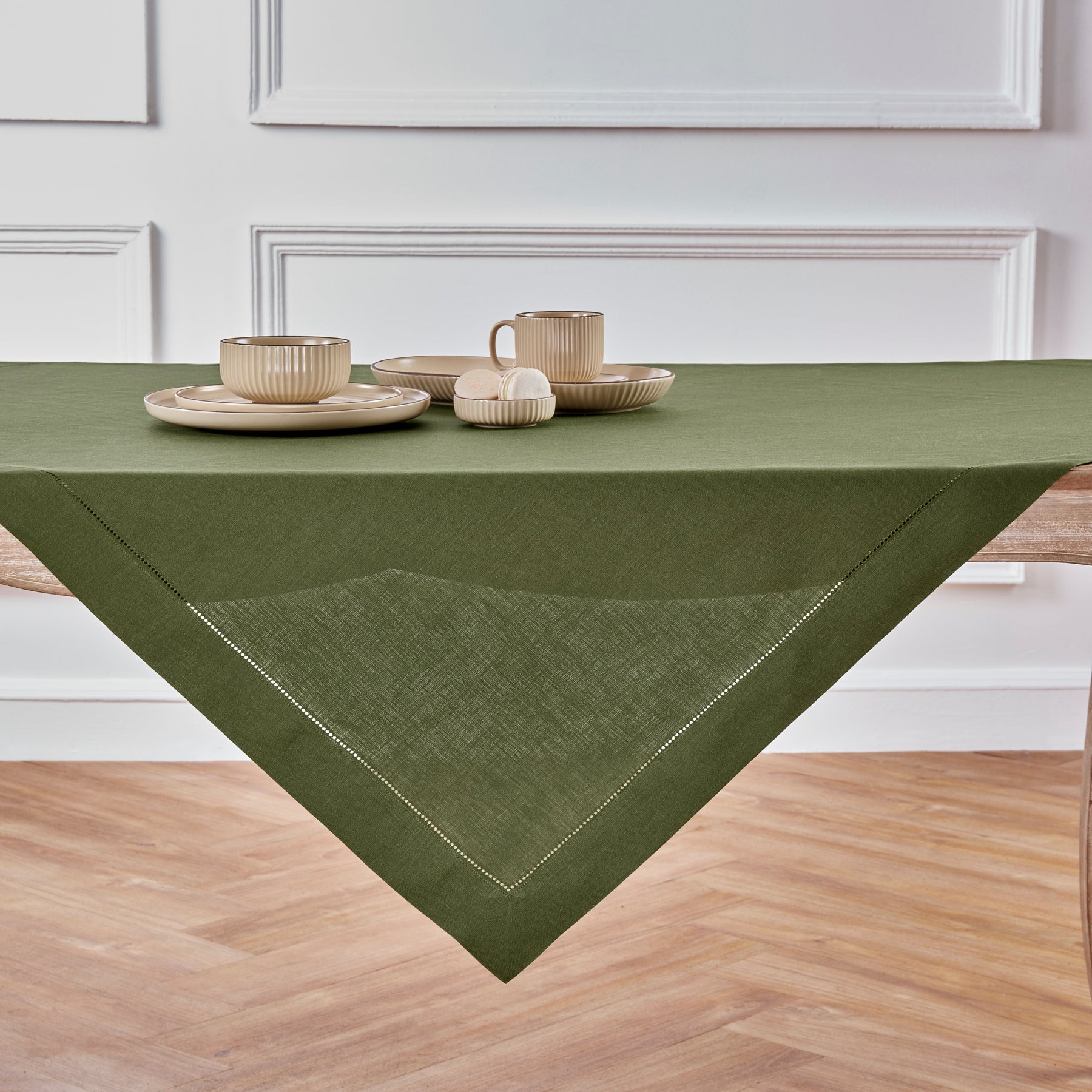 Classic Hemstitch Table Throw