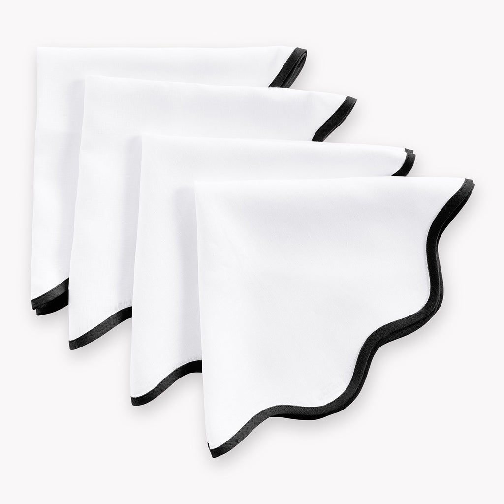 Giselle Scallop Edge Napkins, Set of 4
