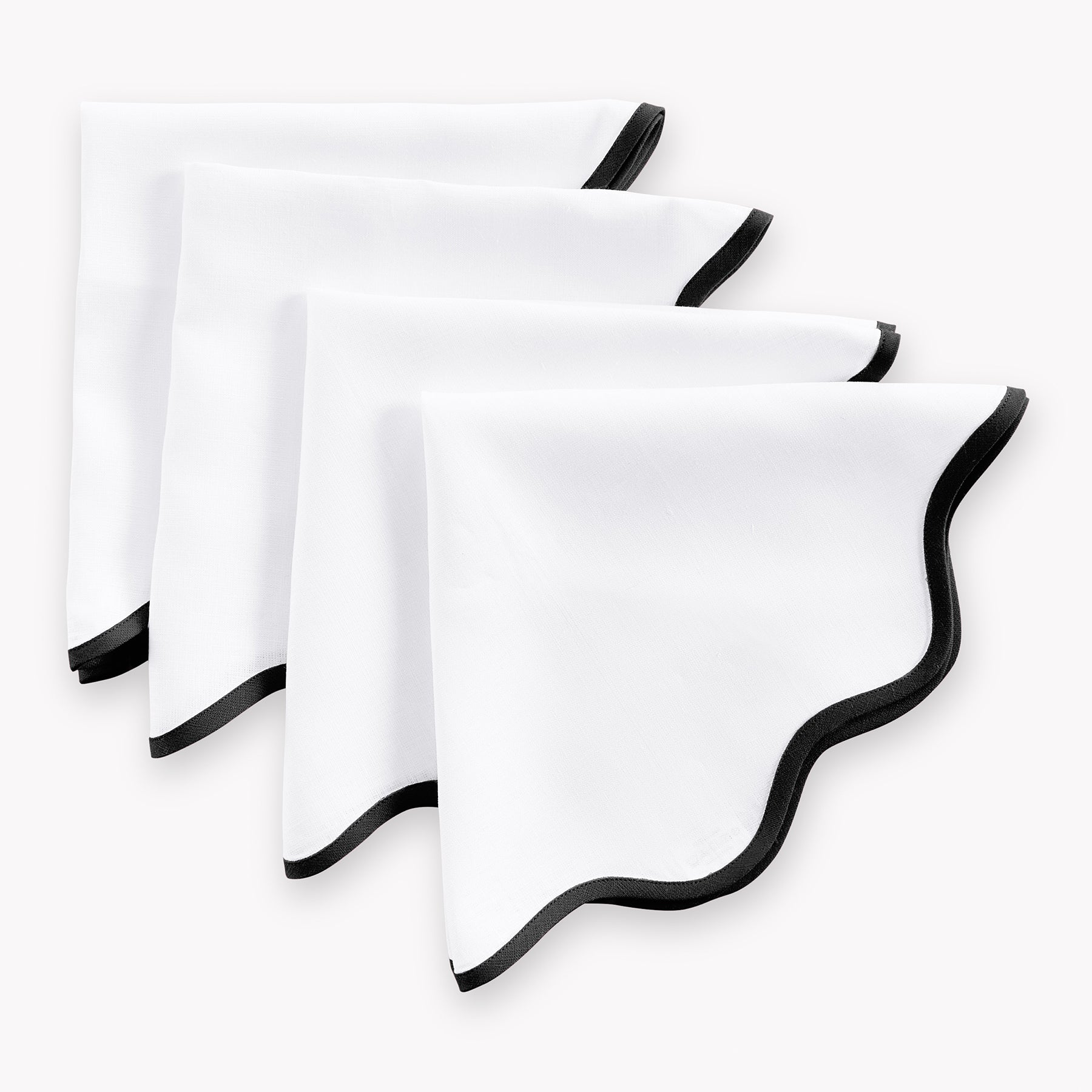 Giselle Scallop Edge Napkins, Set of 4