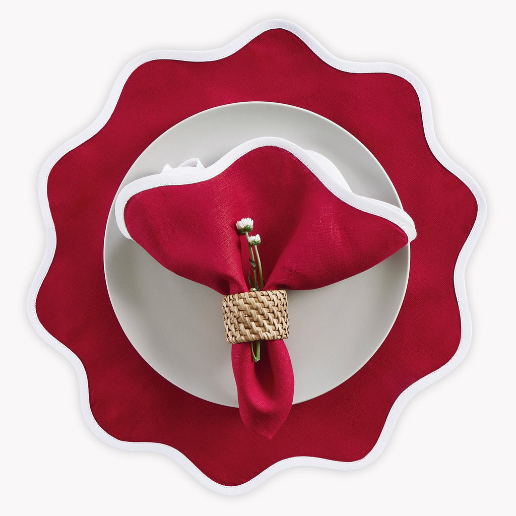 Giselle Scallop Edge Napkins, Set of 4