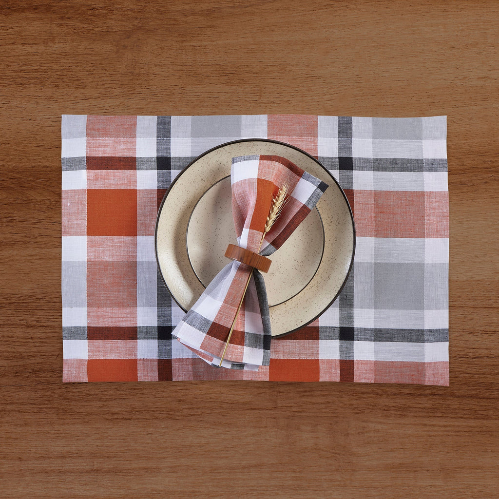 Fall Buffalo Check Placemats, Set of 4