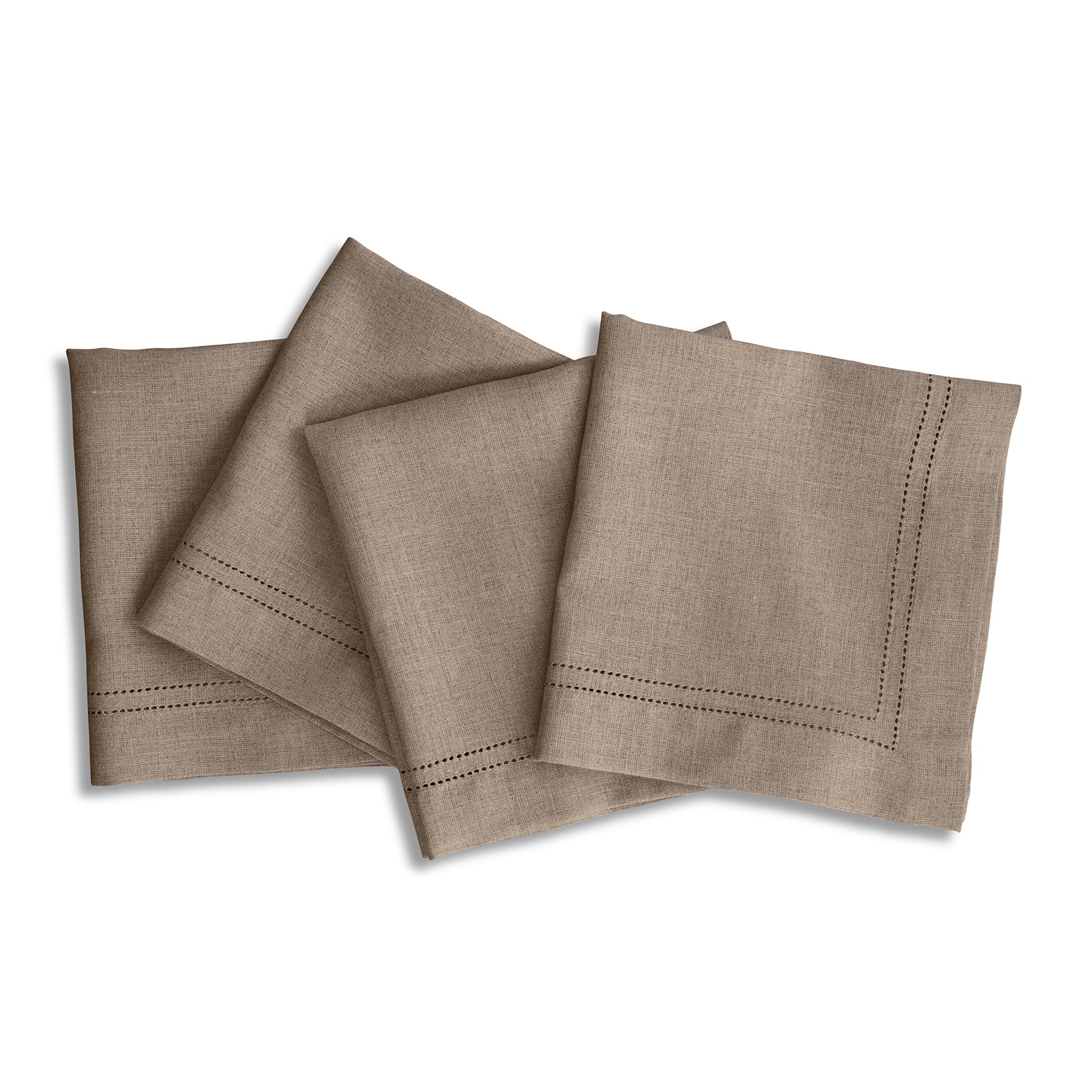 Linen Double Hemstitch Napkins, Set of 4