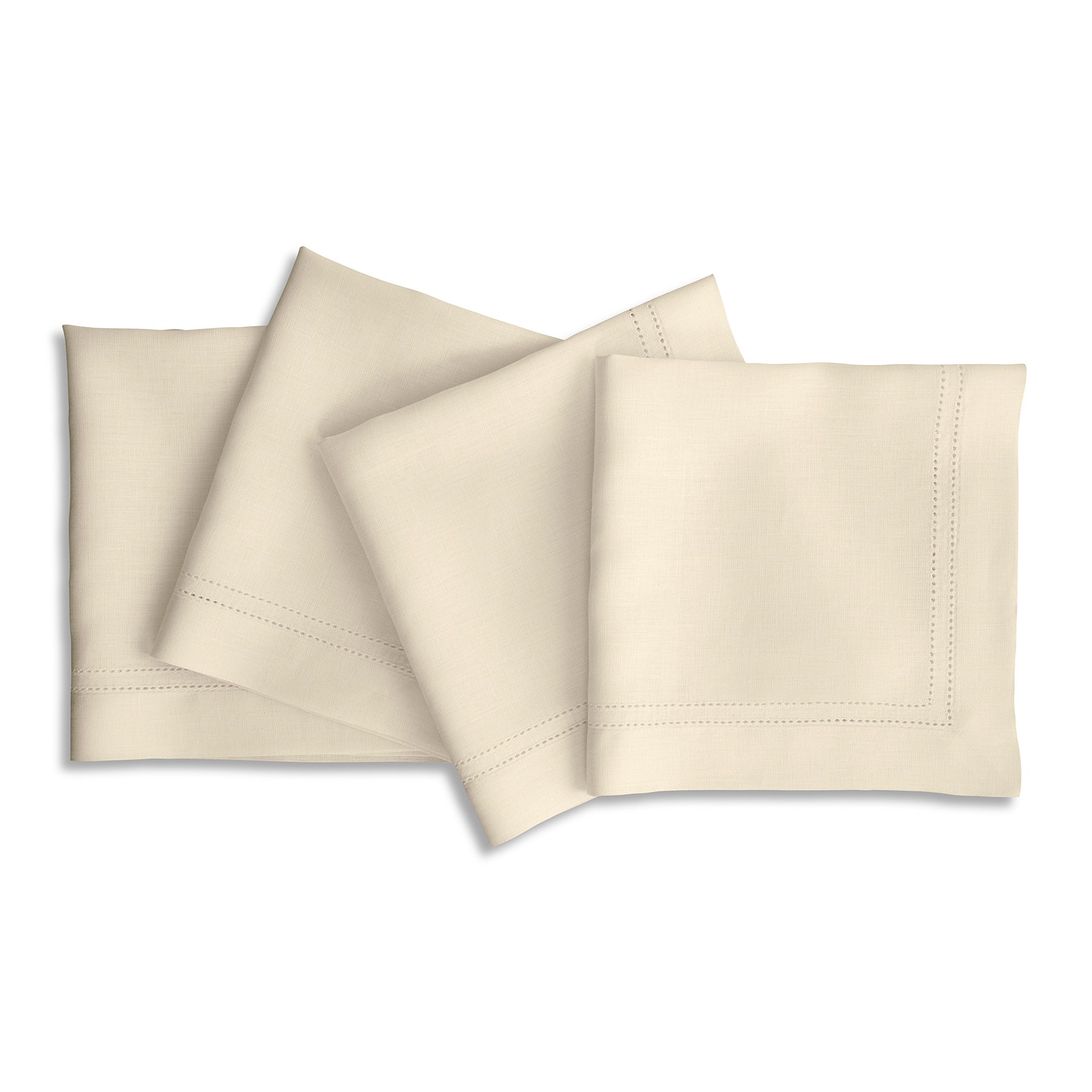 Linen Double Hemstitch Napkins, Set of 4