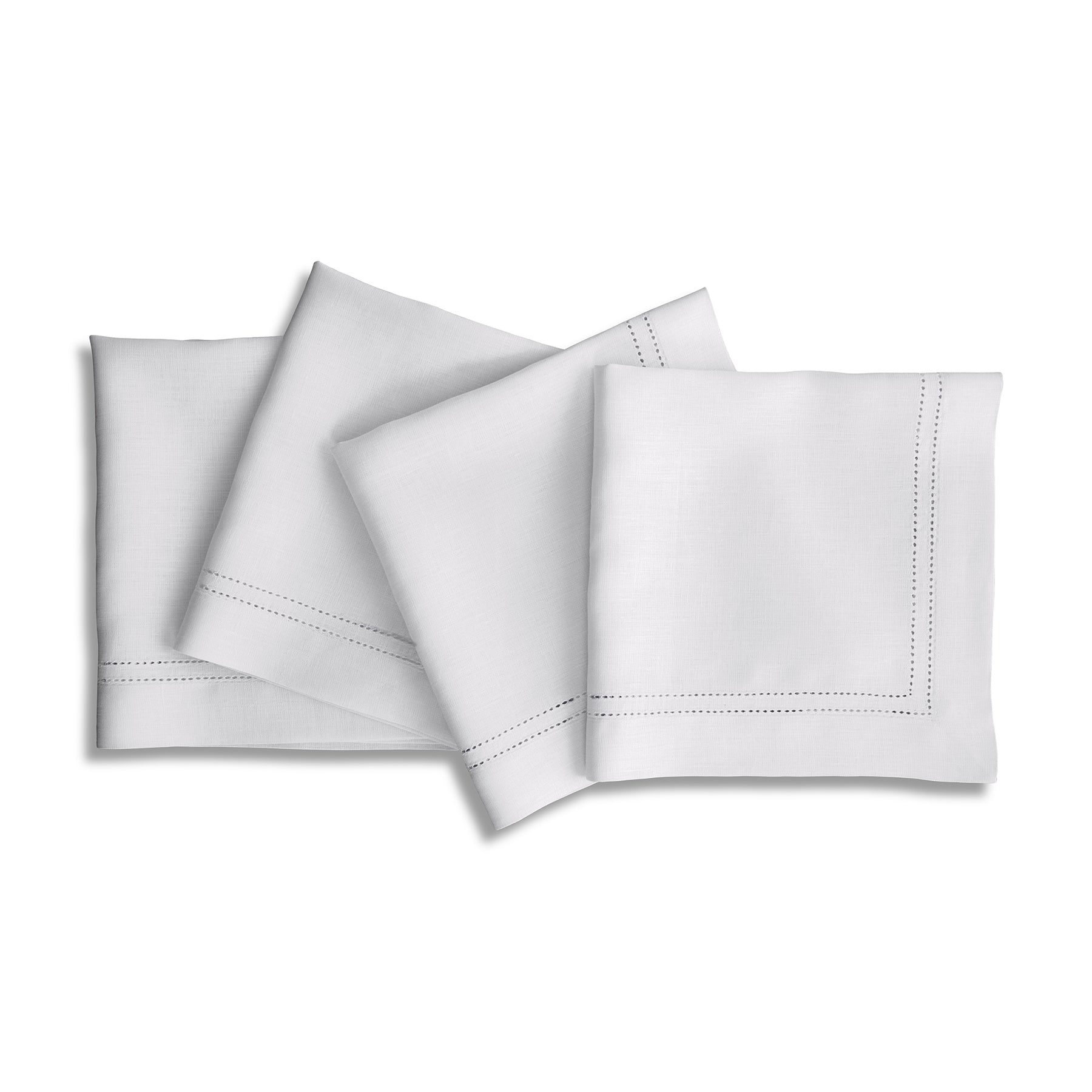 Linen Double Hemstitch Napkins, Set of 4