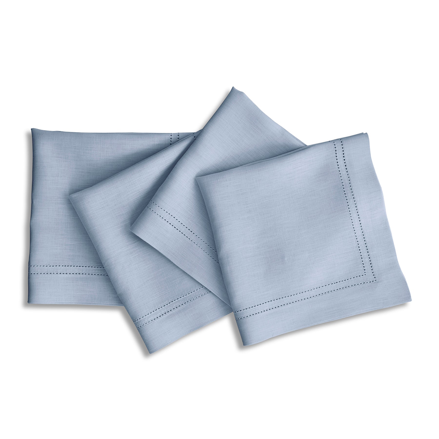 Linen Double Hemstitch Napkins, Set of 4