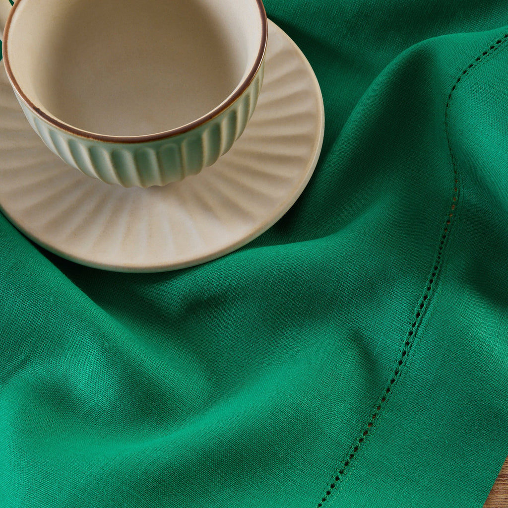 Classic Hemstitch Table Throw