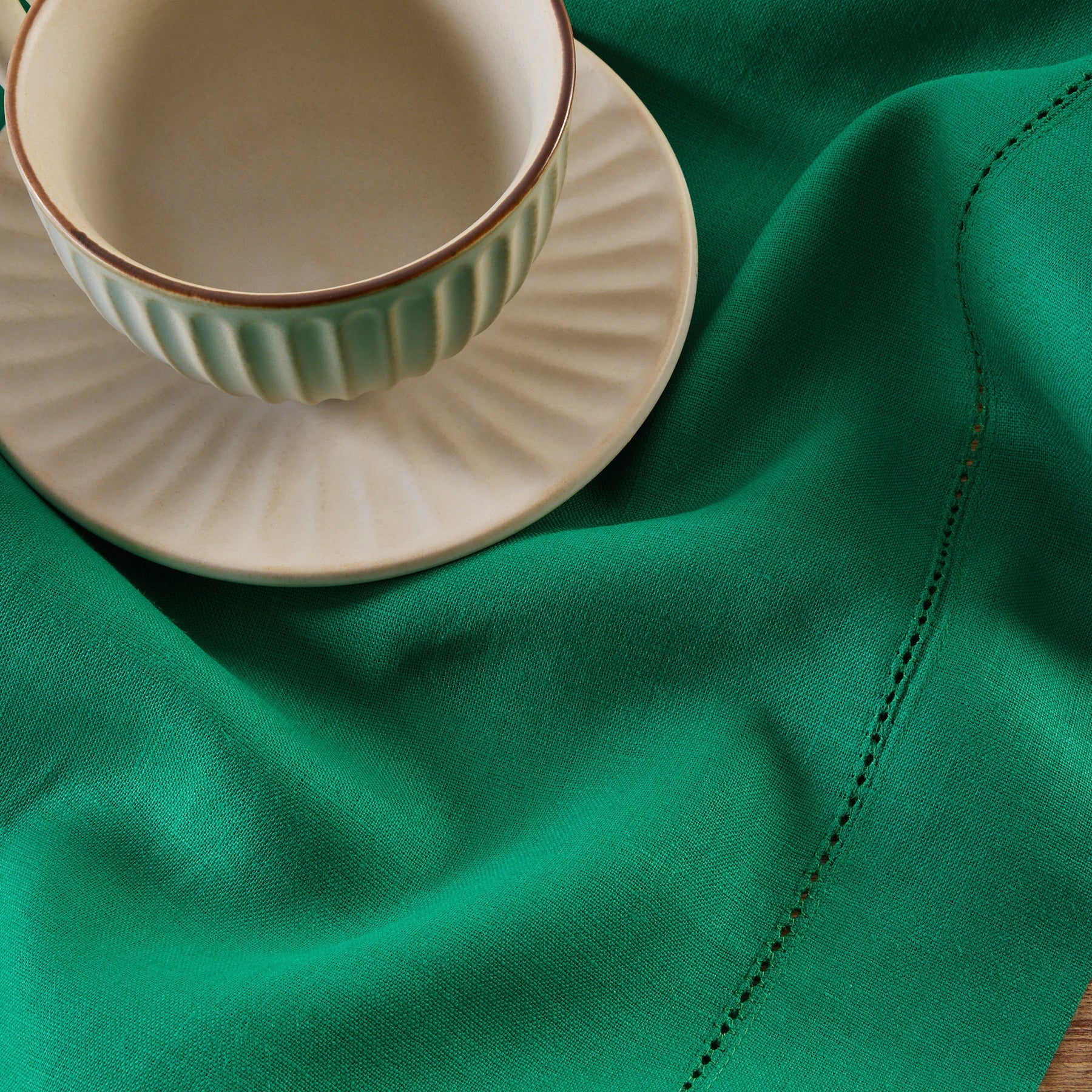 Classic Hemstitch Table Throw