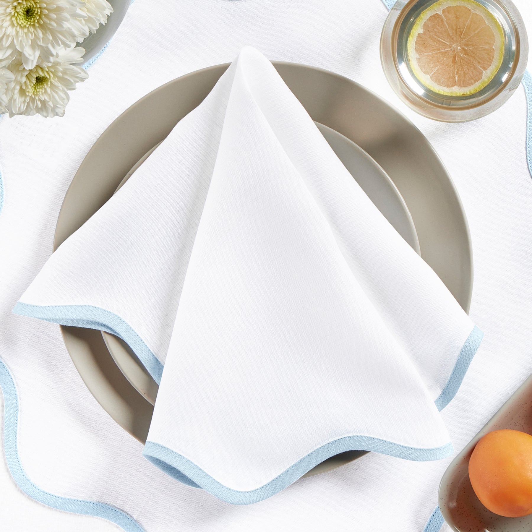 Giselle Scallop Edge Napkins, Set of 4