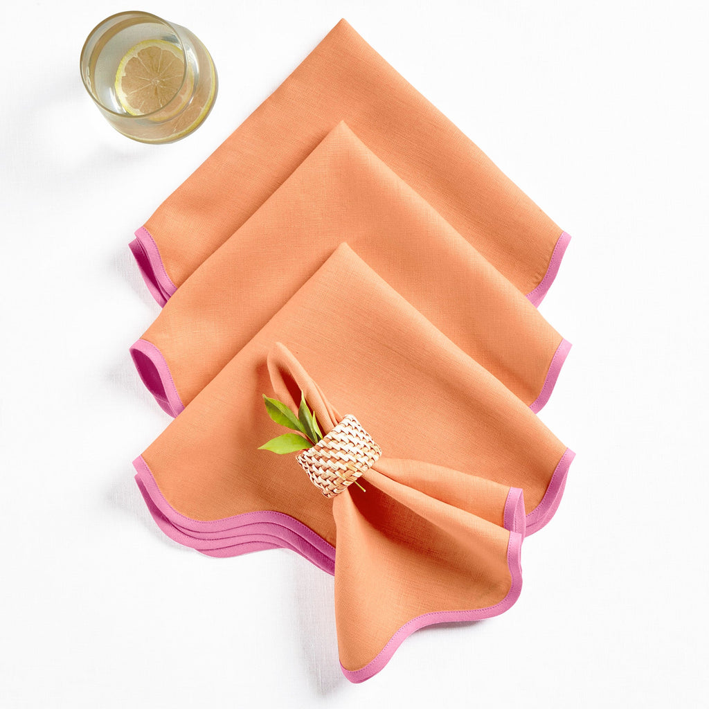 Giselle Scallop Edge Napkins, Set of 4