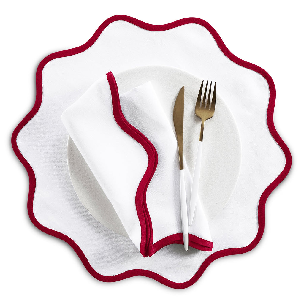 Giselle Scallop Edge Napkins, Set of 4