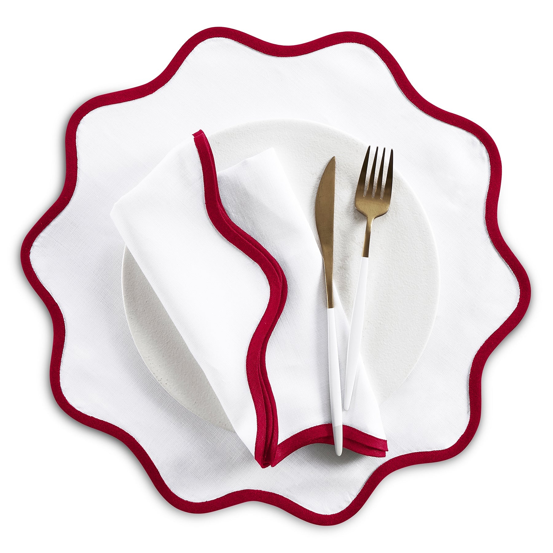 Giselle Scallop Edge Napkins, Set of 4