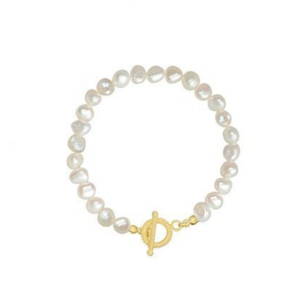Sophisticated Baroque Freshwater Pearl Bracelet