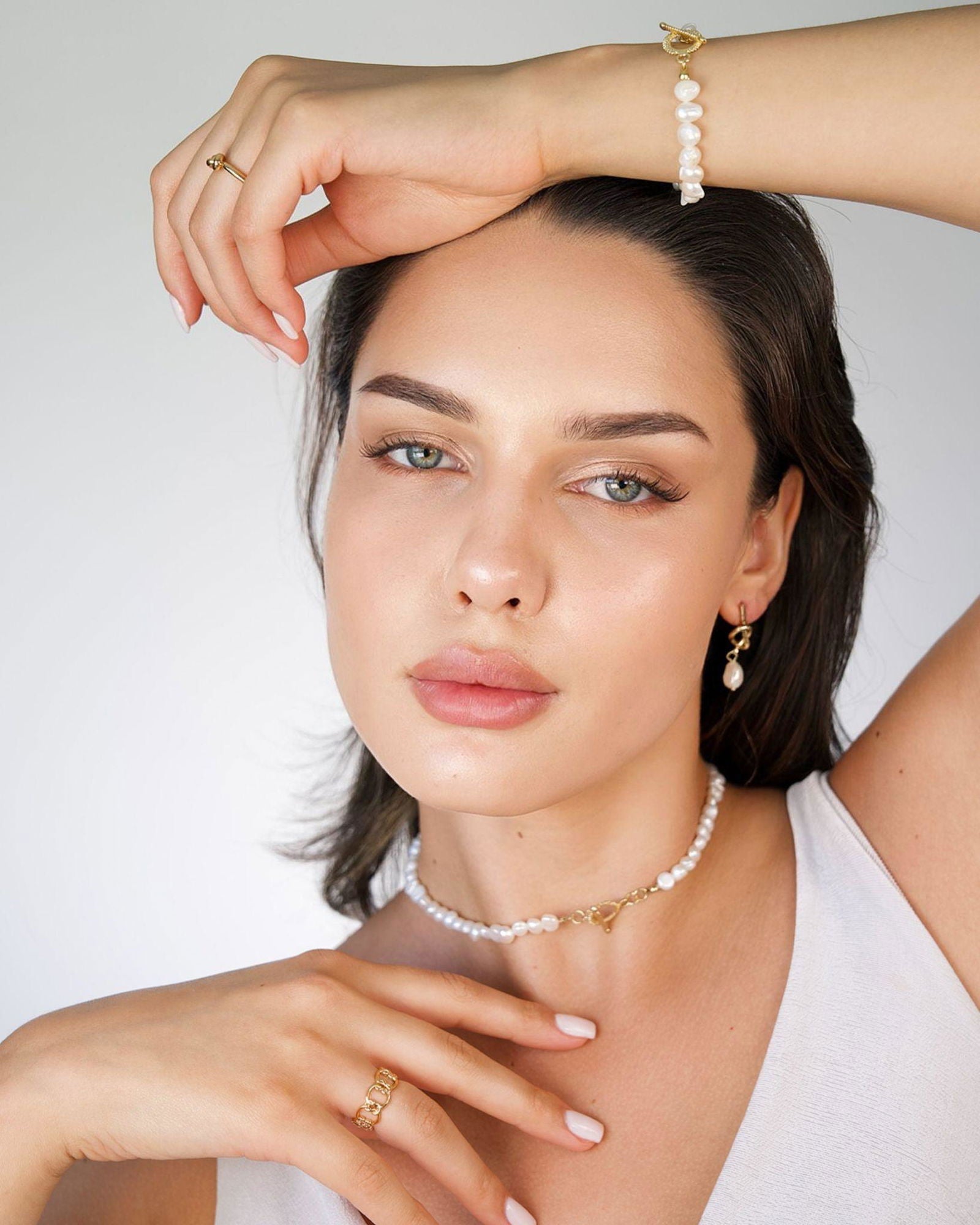 Sophisticated Baroque Freshwater Pearl Bracelet