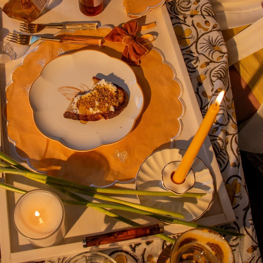 Extra Tall Spiced Citrus Taper Candle, 1 Case of 50 Candles (4 in each pack)