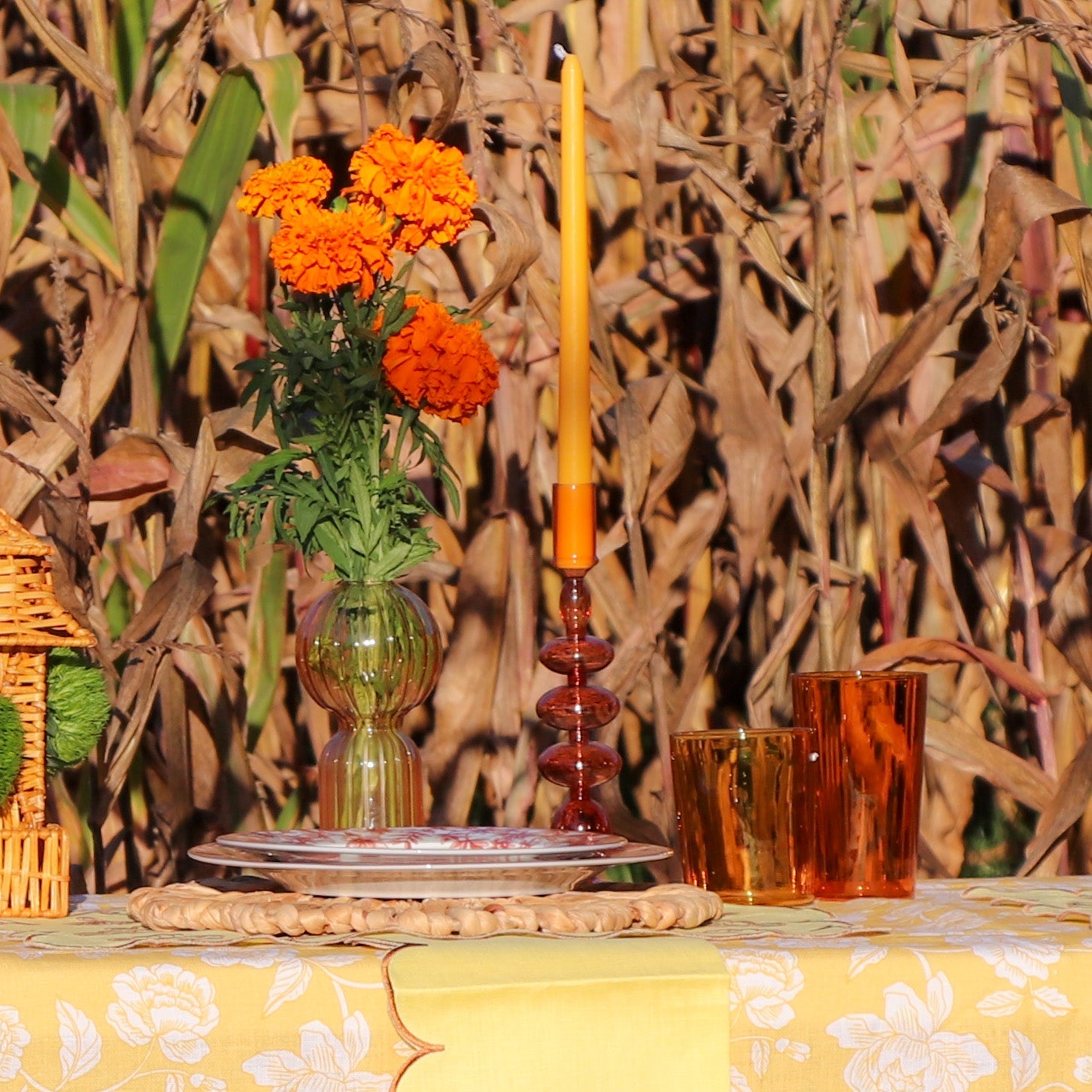 Extra Tall Spiced Citrus Taper Candle, 1 Case of 25 Candles (4 in each pack)