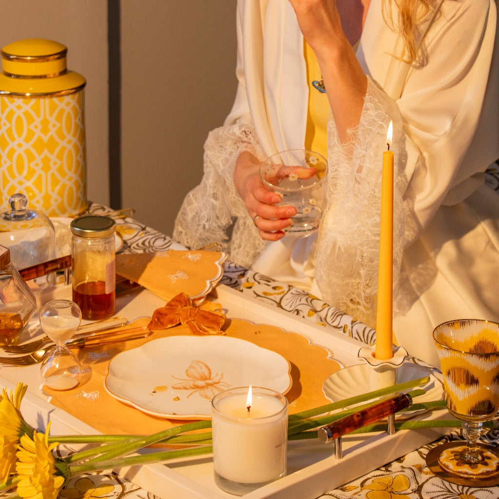 Extra Tall Spiced Citrus Taper Candle, 1 Case of 25 Candles (4 in each pack)