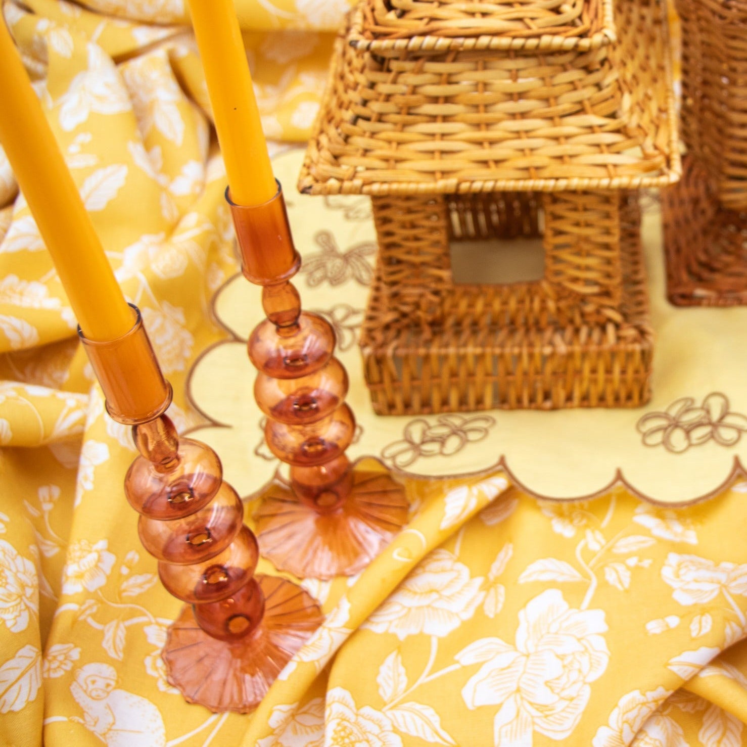 Extra Tall Spiced Citrus Taper Candle, 1 Case of 50 Candles (4 in each pack)