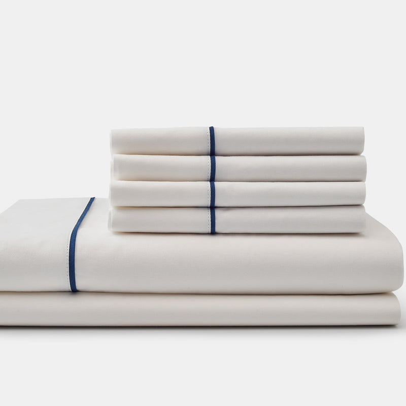 Cotton Piping Design Bed Sheet Set