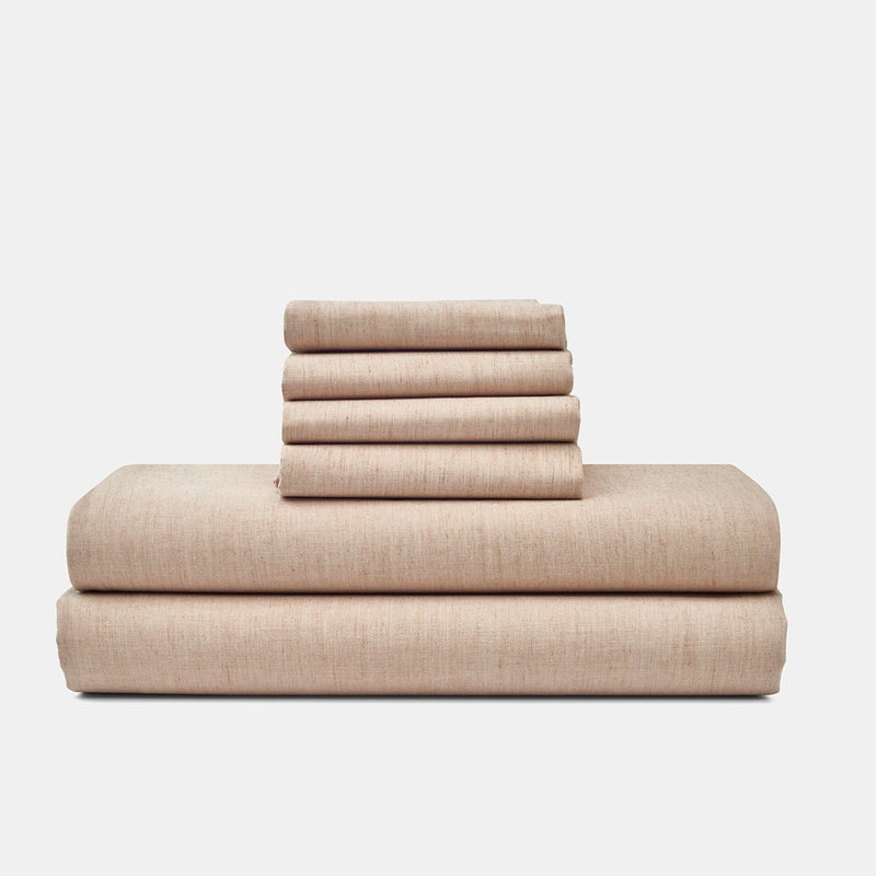 Natural Colored Cotton Bed Sheet Set