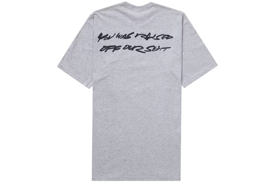 Supreme Futura Box Logo Tee Heather Grey
