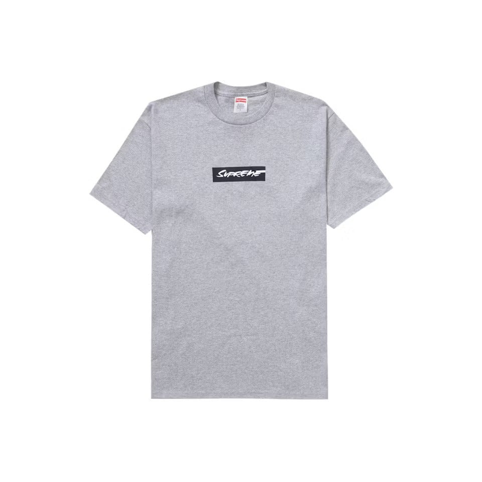 Supreme Futura Box Logo Tee Heather Grey