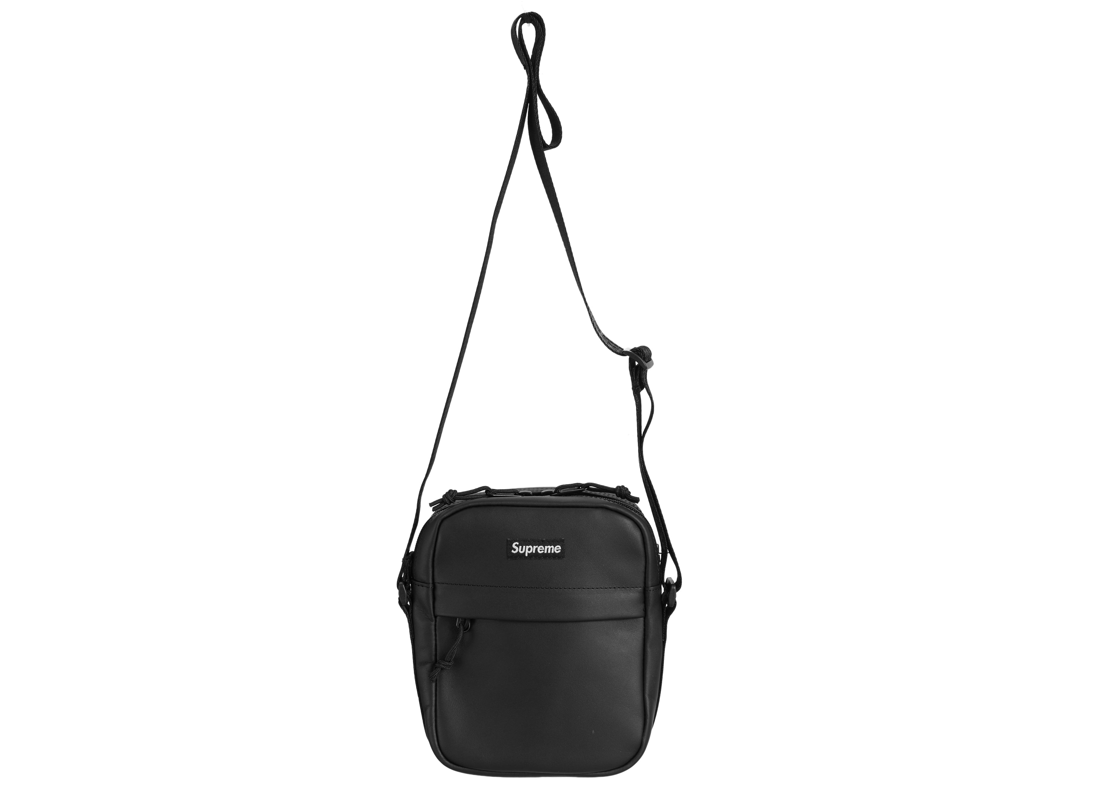 Supreme Leather Shoulder Bag Black