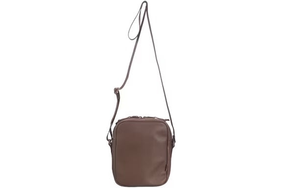 Supreme Leather Shoulder Bag Brown