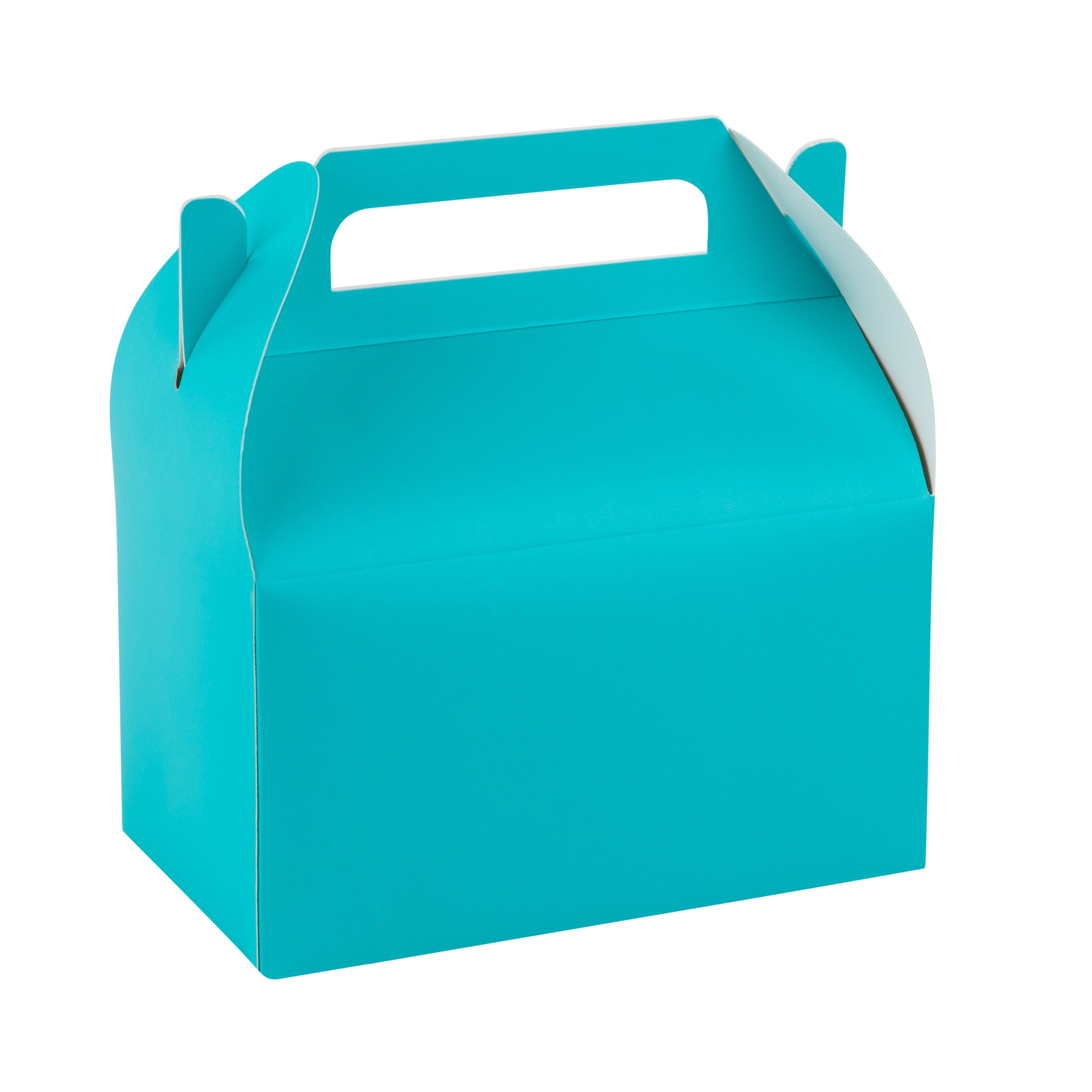 Teal Themed Treat Boxes - Birthday and Party Decor 6.25x3.75x3.5 Inches