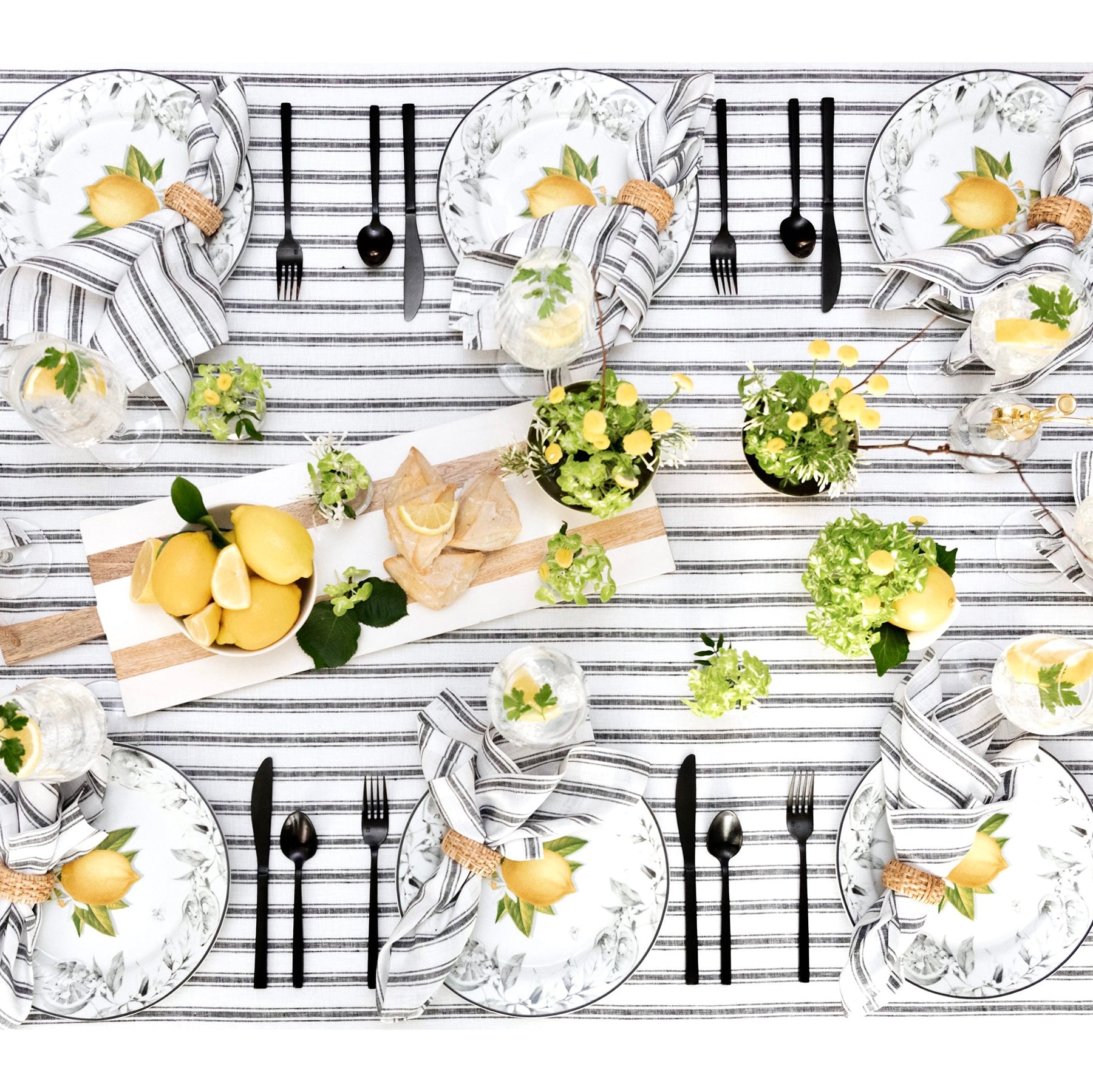 Capri Ticking Stripe Tablecloth