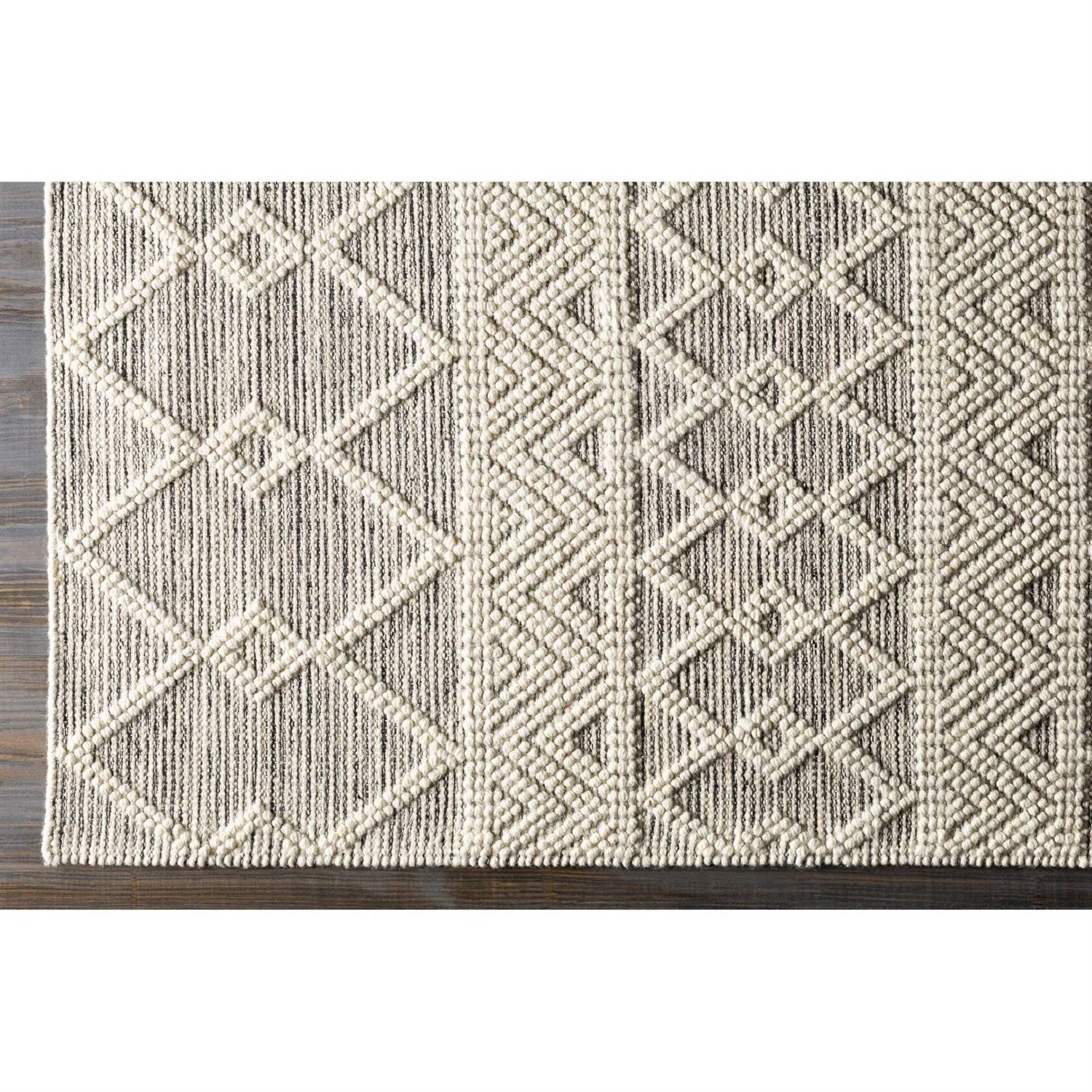 3-ft. x 5-ft. Hand Woven Wool Blend Grey Beige Ivory Persian Style Area Rug