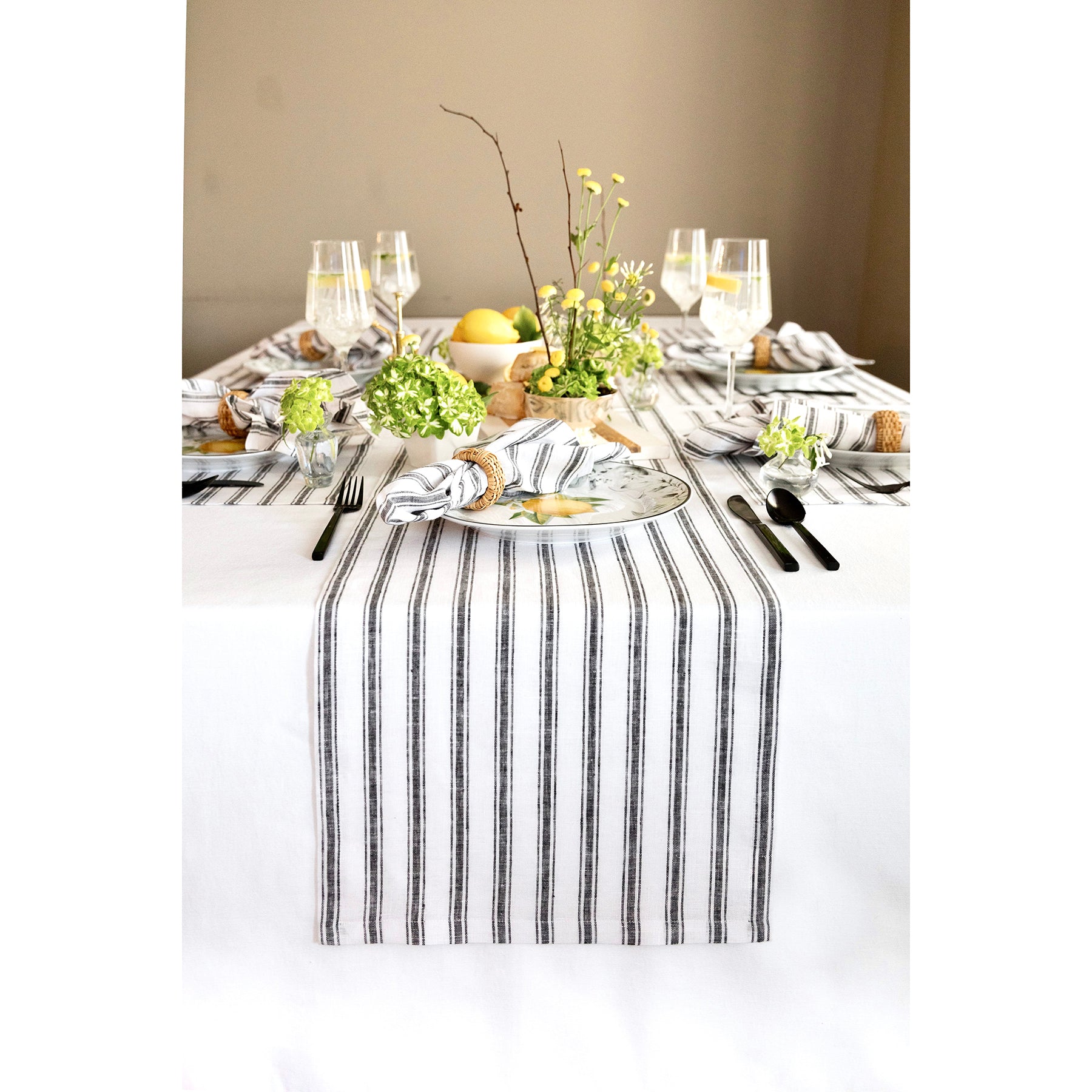 Capri Ticking Stripe Table Runner
