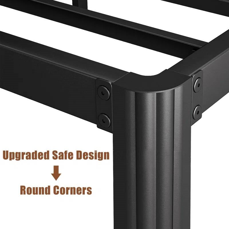 Twin XL Heavy Duty Metal Bed Frame Platform with Round Edge Legs