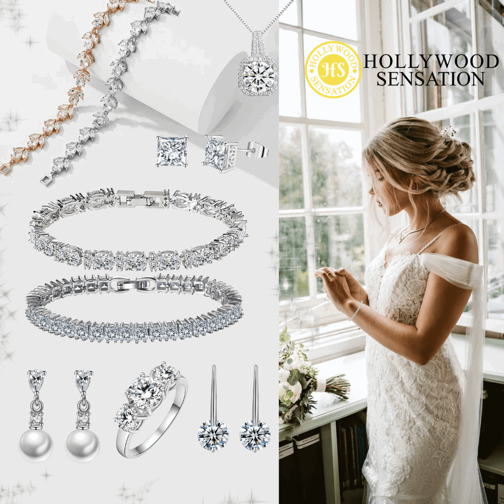 Tennis Bracelet with Marquise Cut Cubic Zirconia