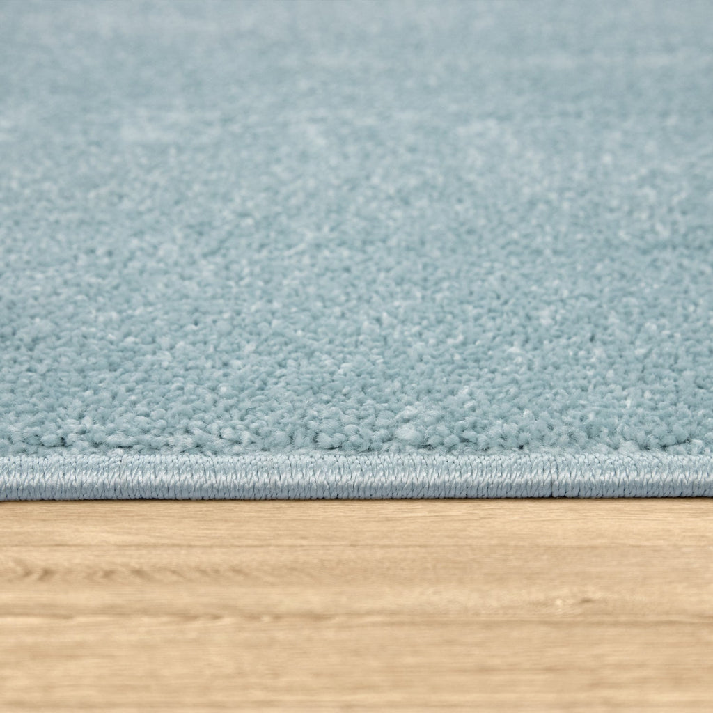 Solid Flatweave Rug Porto for Living Room - Light Blue