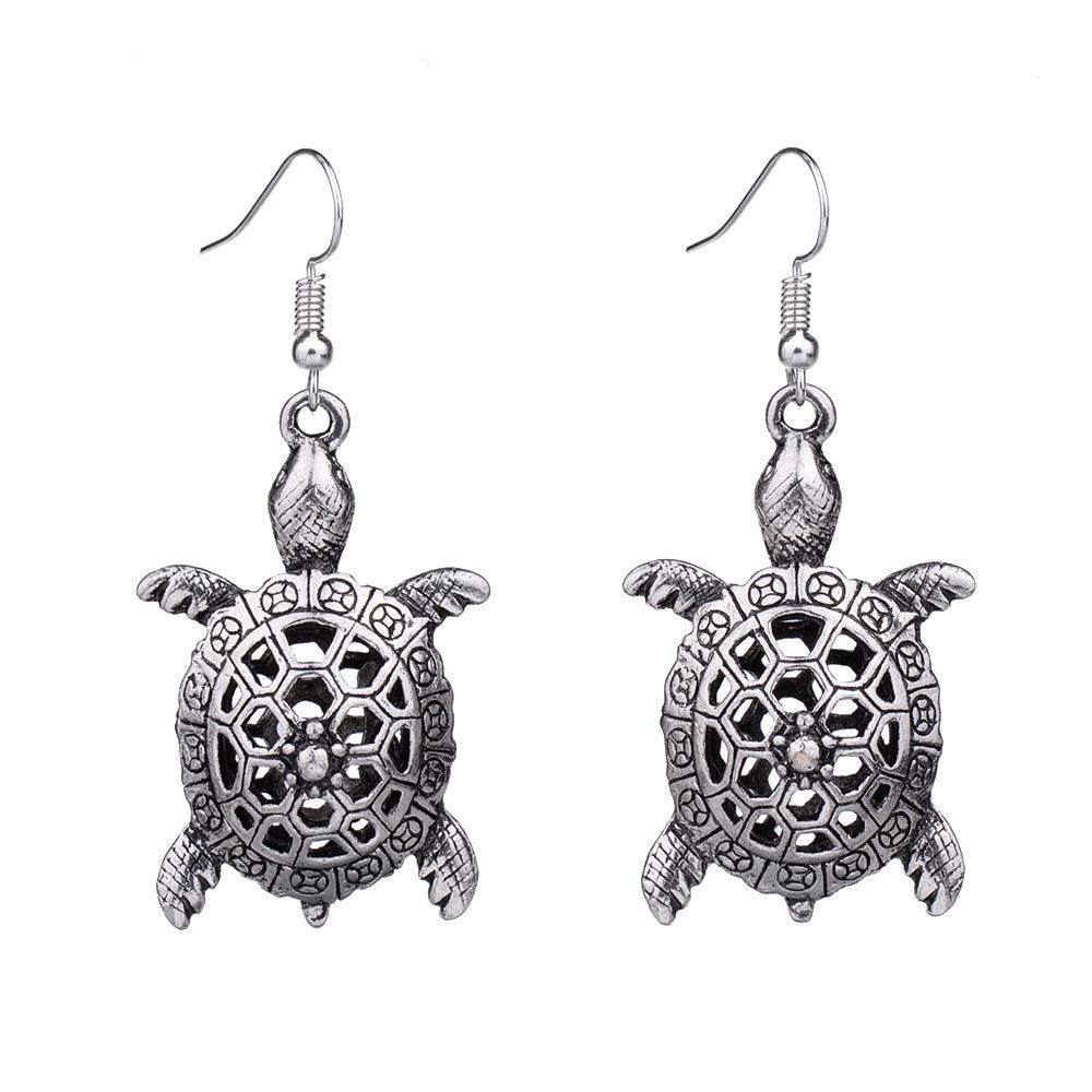 Turtle Retro Vintage Drop Dangle Earring