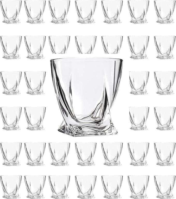 Premium Twisted Whiskey Glasses (10oz)
