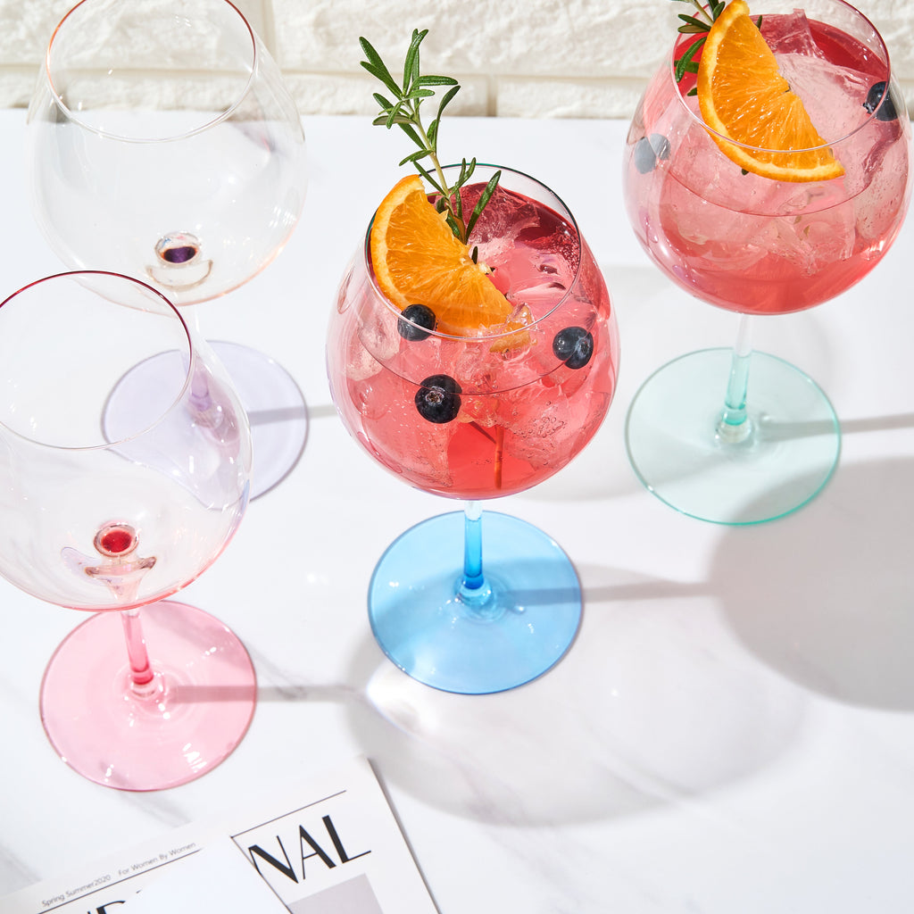 Alba Balloon Stemmed Wine Glassware, Set of 4